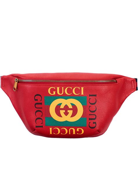 red gucci fanny pack with writing|gucci fanny pack waist bag.